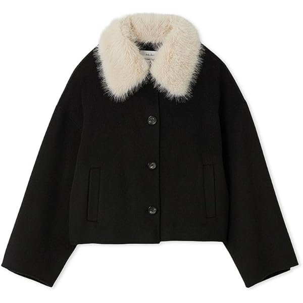 Amazon.co.jp: ウールブレンドショートコート : ファッション