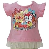 【本体綿100％】2018年 夏物 アンパンマンガール 天竺 裾フリルリボン 半袖Ｔシャツ Anpanman Girl ピンク◇95cm