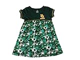 Baylor BearsコロシアムToddler Girlsグリーン花柄半袖ドレス( 3t )