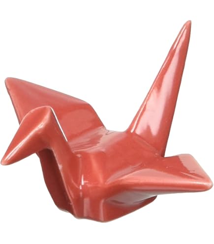 Amazon｜TAMAKI 箸置 折ツル 赤 5×6×3.1cm 日本製 T-753361｜箸置き