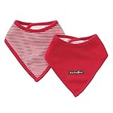 ( チャックル ) chuckle ビビットボーダー バンダナ型スタイ 2枚組 【 マジック式 】 レッド サイズなし W8206-00-21