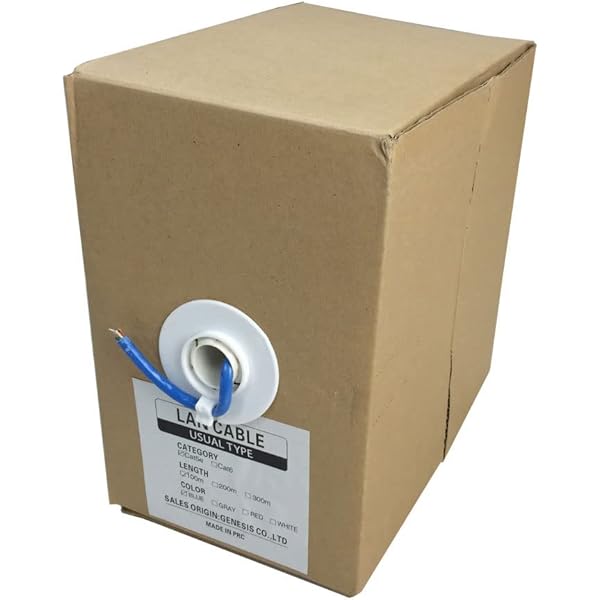 Amazon.co.jp: GSPOWER LANケーブル Cat5e 自作用 箱もの 青 200m  