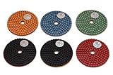 大理石用ダイヤモンド研磨パッド CZPDS-31 80mm 6枚(#100 #200 #400 #800 # 1500 # 3000)