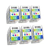 BC-310 BC-311 キヤノン用 詰め替えインク BC-311XL（染料3色カラー）×6 大容量 個包装 対応機種: PIXUS MP493 MP490 MP480 MP280 MP270 MX420 MX350 iP2700 【YUBOYA】