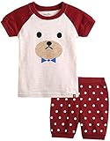 [Vaenait Baby]キッズ12ヶ月-7歳綿100％ルームウェア半袖パジャマ寝間着上下セットCherry Bear M