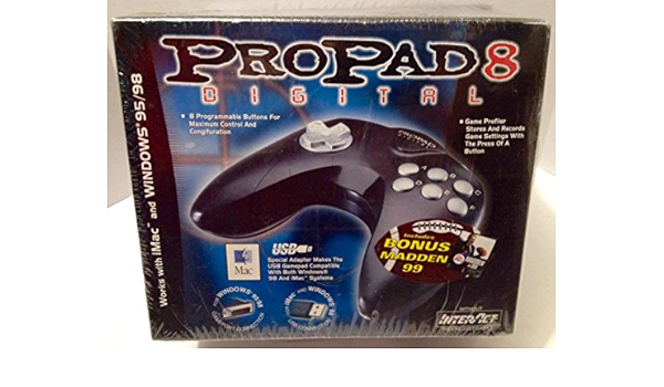 Amazon Interact Propad 8 デジタルゲームコントローラー ツインパック Imacおよびwindows 95 98用 Interact ゲーミングキーボード 通販