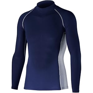 おたふく手袋 ボディータフネス 冷感・消臭 パワーストレッチ 長袖ハイネックシャツ JW-625 ネイビー 3L