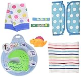 ラヴィギフト6点セットベルトカバー ブルー マルチ ワニ 恐竜A 腹巻ボーダー ホルダーGW lv-g09‐09