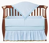 American Baby Company Heavenly Soft Minky Dot 4-Piece Crib Bedding Set, Blue by American Baby Compan