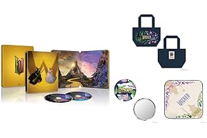 【Amazon.co.jp限定】ウィキッド 永遠の約束　４Ｋ ＵＨＤ ＋ ブルーレイ セット　スチールブック仕様 [Shadow] オリジナルランチトート＆刺繍缶ミラー＆ミニタオル付きコレクション（ビジュアルシート3枚セット＋ポストカード3枚セット付き）[Blu-ray]