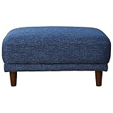 大川家具 ハイバックファブリック張り木製脚付ソファスツール ブルー SNS19556045 代引不可 ポイント10倍