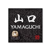 丸三タカギ 彫り込み済表札 信楽焼 信楽S-2F-4-4-山口 彫り込み名字: 山口 【完成品】