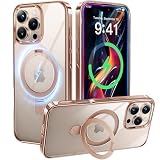 【8年間の技術結晶！4in1超万能モデル】CASEKOO iPhone 16 Pro Max 用 ケース クリア 米軍MIL規格 耐衝撃 隠しスタンド 横縦両立 最大25W充電対応 MagSafe対応 黄変防止 透明 ストラップホール付き ワイヤレス充電対応 いphone16promax 用 ケース 6.9インチ「MagicStand」（ゴールド・デザートチタニウム）