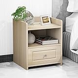 Dland サイドテーブル 木製 ナイトテーブル チェスト マガジンラック は 机 テーブル 〔ロータイプ〕あんずいろ