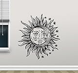 Sun and Moon Sun星壁デカールビニールステッカーSunshine子供部屋壁装飾壁アート子供ティーンガールズボーイズ部屋壁モダンデザイン寝室壁装飾壁画36hor
