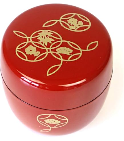 Amazon.co.jp: 平安万代喜山造肩衝茶入共箱仕覆付茶道具茶器有栖川裂中