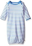 Zutano Baby Boys ' Periwinkle Breton Stripe Gown カラー: ブルー