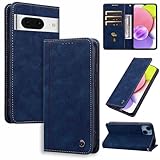Vokpok Google Pixel 8a 専用 ケース 手帳型 内蔵マグネット カード収納 ピクセル8a 用 財布型 ケース 上質PU肌感レザーピクセル8aスマホケース スタンド機能付き Pixel 8a ケース手帳型 耐摩擦 耐衝撃 全面保護 Pixel 8a ケース 軽量薄型 着脱しやすい グーグルピクセル8a ケース 手帳型 オシャレで贈り物 ピクセル8a ケース 手帳型, ブルー