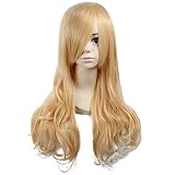 コスプレ用 ウィッグ ミディアム ロング ウェーブ ライト ゴールド 金髪 【こすねこ】 ヘタリア ベルギー風