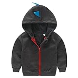 CAINS 幼児　男の子　女の子　　可愛い　コート　　カトゥーンタイプ　　レジャーウェア　　グレー　　ブラック(12-20ヶ月, ブラック)
