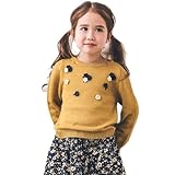 [ベベ] かぎ針編みフラワーモチーフニットプルオーバー(100~140cm) イエロー 140cm