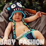 ハンドメイド 0-8ヶ月に合う 撮影写真 ベビー 幼児 セット 耳あて 帽子+パンツ 0-8ヶ月に合う 【1点】