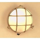 玄関照明 屋外 防雨型 LED マリンライト BH2028 FR LE くもりガラス 真鍮