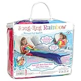 Snug Rug Rainbow Mermaid Tail Super Soft Quality Mink Fleece Blanket, Multi-Colour