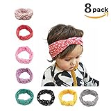Kingsie ヘアバンド ベビー キッズ 8点セット ヘッドバンド ヘアアクセサリー 髪飾り 赤ちゃん 子供 かわいい 水玉 誕生日