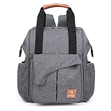 マザーズバッグ リュック ママバッグ ベビー用品収納 人気 多機能 大容量 防水 盗難防止 旅行用バッグ 哺乳瓶ママリュック 保温ポケット付き ダイパー バック (グレー)
