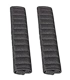 2 PCSリネンカーシートベルトショルダーパッドシートベルトパッド、 ブラック