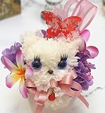 カーネーションの大輪プリザーブドフラワーで作った猫と高級造花アーティフィシャルフラワー　猫　ねこ　クリアボックス付き　花 誕生日　プレゼント　フラワーアレンジ　フラワーギフト 結婚祝い アレンジメント