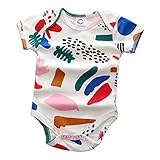 キッズ服 落書き柄 半袖三角連体衣 純綿 女の子 男の子 (80)