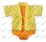 SMベビー服　和服　ロンパース　女の子カバーオール 着物　二点セット　甚平　新生児　　ひまわり　イチゴ　ノースリープロンパースと甚平二点セット　夏服薄手　フォーマルカジュアル　　花火大会お盆祭り 結婚