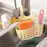 baomabaoポータブルホームキッチンHanging DrainバッグバスケットBathストレージツールシンクホルダー 12cmx22 cm ベージュ