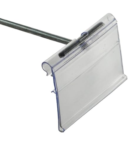 50 Pack 11-Inch Metal Pegboard Hooks With Clear Label Holders - Heavy Duty Organization Hooks For Garage, Retail, Home (Fits 1/8" To 1/4" Pegboard)