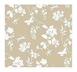York Wallcoverings AP7424SMP Silhouettes Trailing Floral and Vines Wallpaper Memo Sample, 8-Inch x 1
