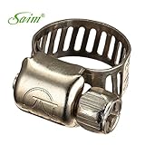 Saim 調整可能ホースバンド　 6-12mm ホースクランプ　ステンレス鋼　10個セツト