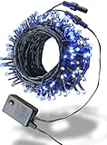 テルノン LED イルミネーション ライト 200球 ストレートタイプ 20m メモリー 機能内蔵 コントローラー 付 5連結可能タイプ 【AD&C TORONIC】 (ブルー＆ホワイト)