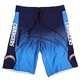 KLEW NFL San Diego Chargersグラデーションボードショーツ、M、ブルー