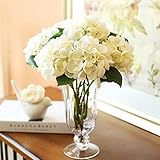 BAGEHUA 美しいあじさいの花シミュレーションホーム家具の宝石類の装飾品をリビングルームの装飾花の花フェイクシルクフラワーは、 1 つの白