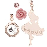 セットピアス 不思議の国のアリスモチーフスタッドピアス4点セット