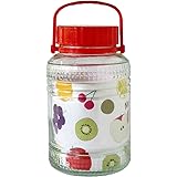 リビング(Living) 梅酒 果実酒びん 4L 果実酒用 広口びん 310190 レッド