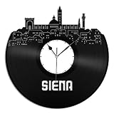 vinylshopus Siena Italy City Skylineビニール壁時計都市景観理想的なホーム装飾装飾|一意のギフト記念日|ホームデコレーション
