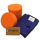 〈TOP MEISTER〉電動 カー ポリッシャー 交換 用 平型 スポンジ バフ 選べる３サイズ 80 / 100 / 125mm マイクロファイバー タオル つき（80mm×4枚）