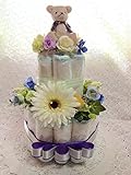 おむつケーキおむつケーキ　2段　 センスが良い出産祝い　 結婚祝　男の子　ブルー (パンパースMサイズ)