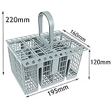 spares2goカトラリーバスケットケージ、ハンドル& Lid for新しい世界食器洗い機