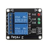 継電器モジュール，SODIAL(R)5V 2xチャネル継電器モジュール外殻/ Arduino ARM PIC AVR DSP用