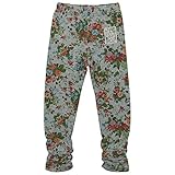 SCHNEE(スネー) 花柄ストレッチ長丈レギンス裾クシュクシュ 130cm /杢グレー NO.F-641575