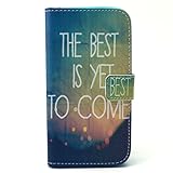 UNEXTATI Galaxy S4 手帳型 ケース 高品質 PUレザー カード収納ケース カバー 耐衝撃 全面保護 防塵 スタンド機能 Samsung Galaxy S4ケース Case (ブルー,